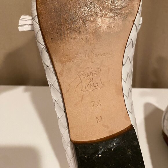 Vintage‎ Mueucci Italy White Leather Tassel Loafers Size 7.5 Alexander Hotto - Picture 8 of 8